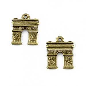 Charm bronz Arcul de Triumf 18x15mm