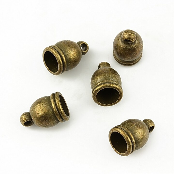 Capat de snur bronz 12x7mm (interior 6mm)