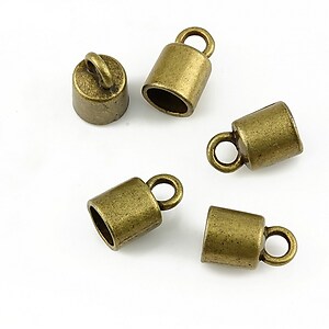 Capat de snur bronz 12x8mm (interior 6mm)