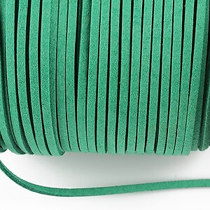 Snur suede (imitatie piele intoarsa) 3x1mm (5m) - verde