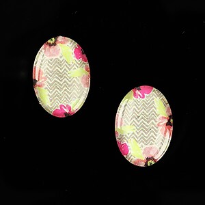 Cabochon sticla 18x13mm "Background" cod 847