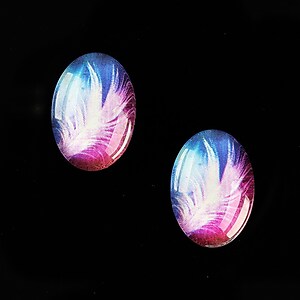 Cabochon sticla 18x13mm "Background" cod 852