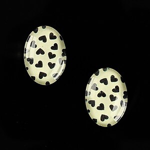 Cabochon sticla 18x13mm "Background" cod 857