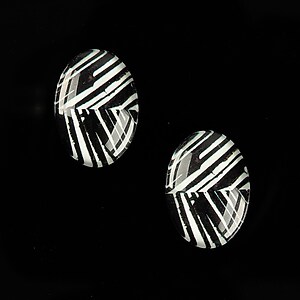 Cabochon sticla 18x13mm "Background" cod 858