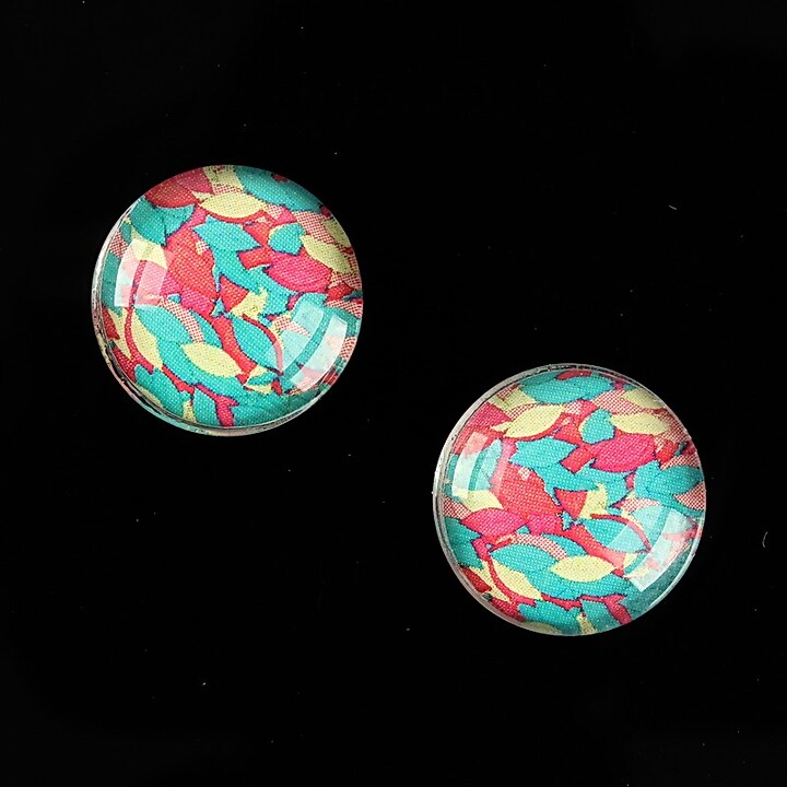 Cabochon sticla 16mm "Pattern" cod 884