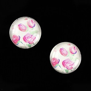 Cabochon sticla 16mm "Pattern" cod 890