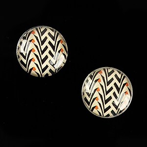 Cabochon sticla 16mm "Pattern" cod 893