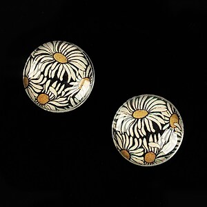 Cabochon sticla 16mm "Pattern" cod 895