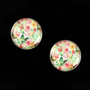 Cabochon sticla 16mm "Pattern" cod 896