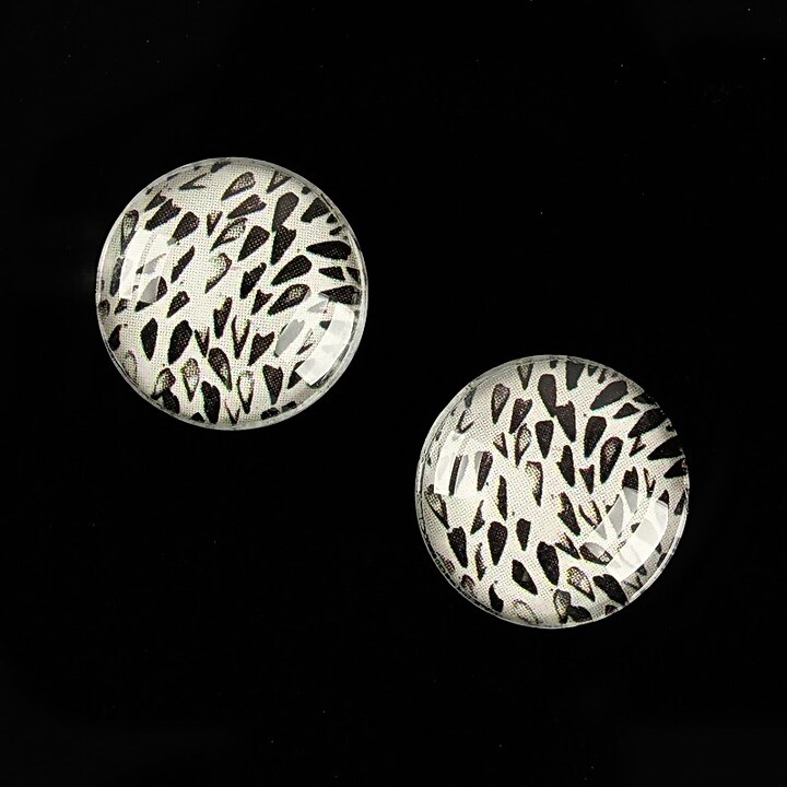 Cabochon sticla 16mm "Pattern" cod 897