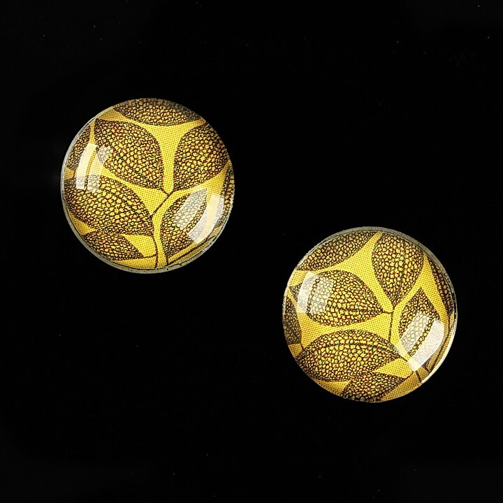 Cabochon sticla 16mm "Pattern" cod 898