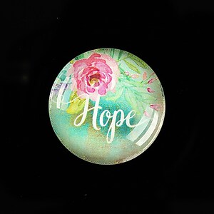 Cabochon sticla 25mm "Hope" cod 937