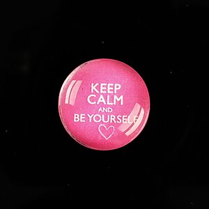 Cabochon sticla 20mm "Always Keep Calm" cod 959