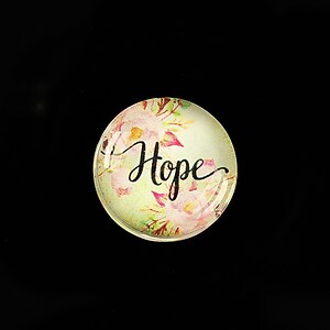 Cabochon sticla 20mm "Hope" cod 962