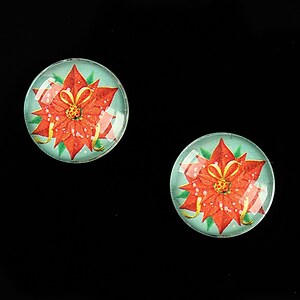 Cabochon sticla 16mm "Christmas" cod 1002