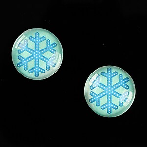 Cabochon sticla 16mm "Christmas" cod 1003