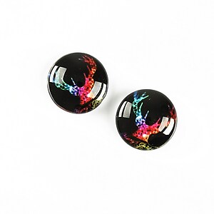 Cabochon sticla model Craciun 14mm cod A5370