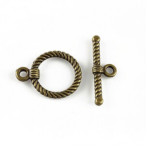 Inchizatoare toggle, bronz 22x17mm