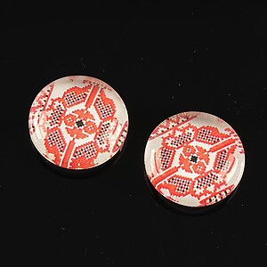 Cabochon sticla 18mm "Folclor" cod 1025