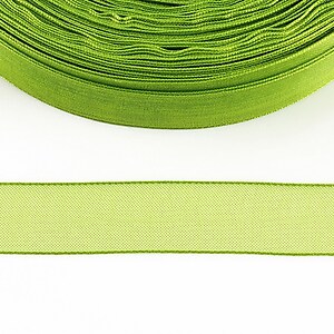 Panglica organza, latime 1,6cm (1m) - verde lime