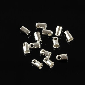 Capat snur argintiu, interior 3mm (10buc.)