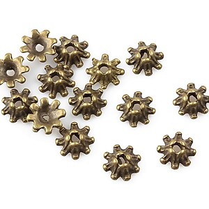 Capacele margele bronz 8mm (10 buc.)