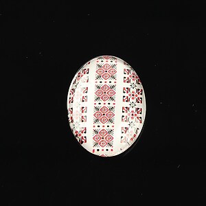 Cabochon sticla 25x18mm "Folclor" cod 1027