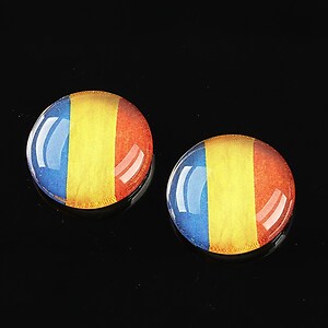 Cabochon sticla 18mm "Folclor" cod 1035