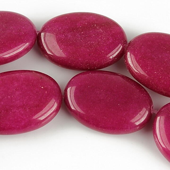 Jad oval 25x18mm - magenta