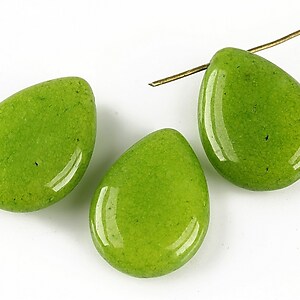 Jad brioleta 25x18mm - verde olive