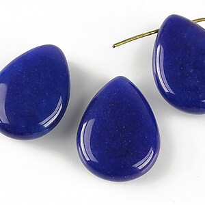 Jad brioleta 25x18mm - albastru cobalt