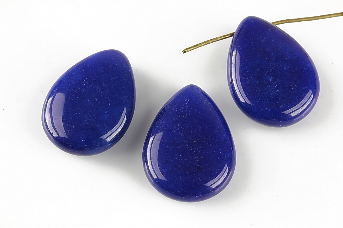 Jad brioleta 25x18mm - albastru cobalt