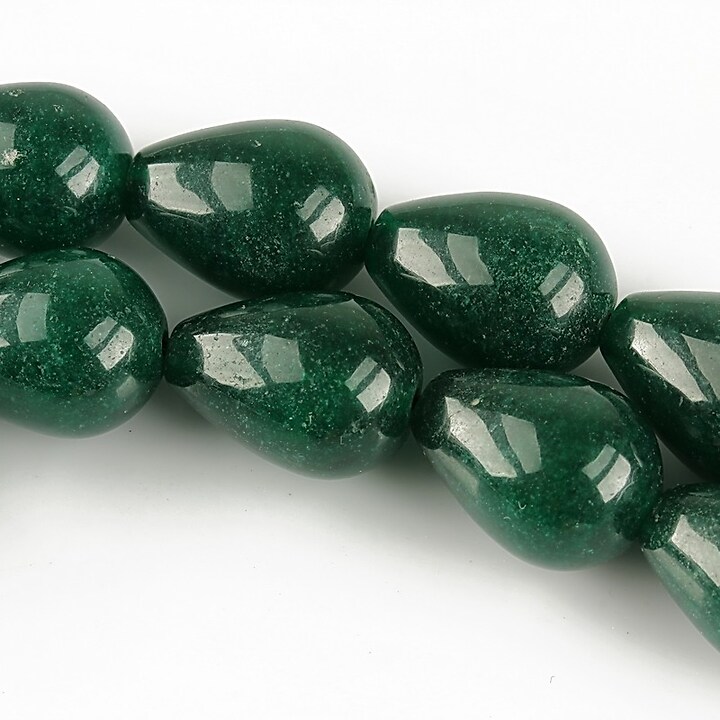 Jad lacrima 16x12mm - verde inchis