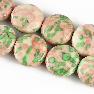 Rain flower jade banuti 16mm - roz - verde