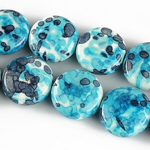 Rain flower jade banuti 16mm - albastru - gri