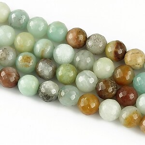 Amazonite sfere fatetate 6mm