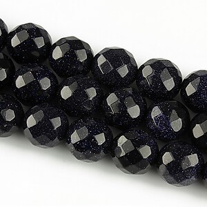 Blue Goldstone sfere fatetate 10mm