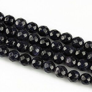 Blue Goldstone sfere fatetate 6mm