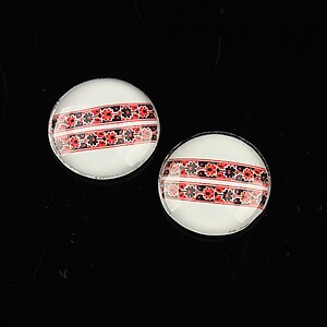 Cabochon sticla 16mm "Folclor" cod 1079