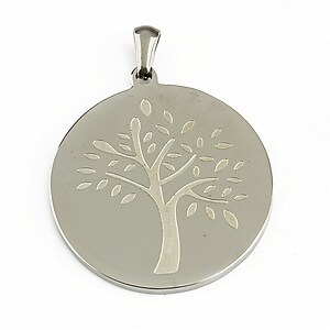 Pandantiv otel inoxidabil 304, Tree Of Life 33x30mm