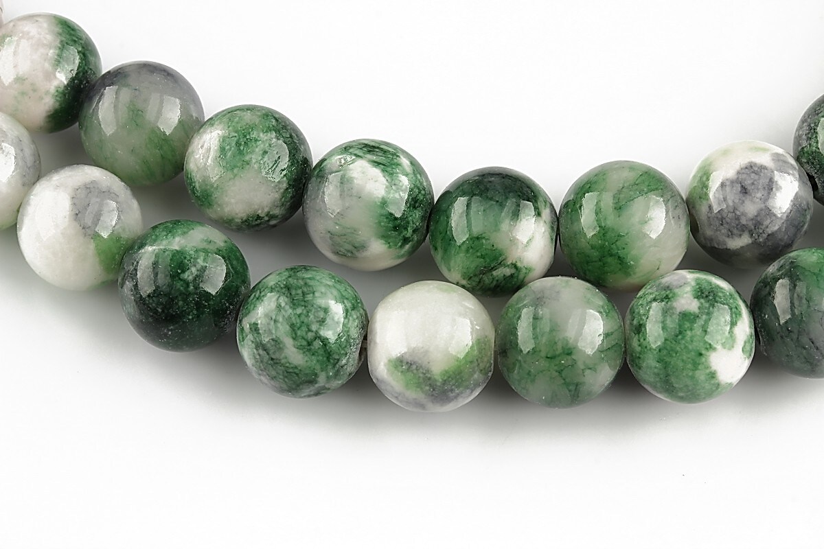 Persian jade  sfere 10mm - verde - gri