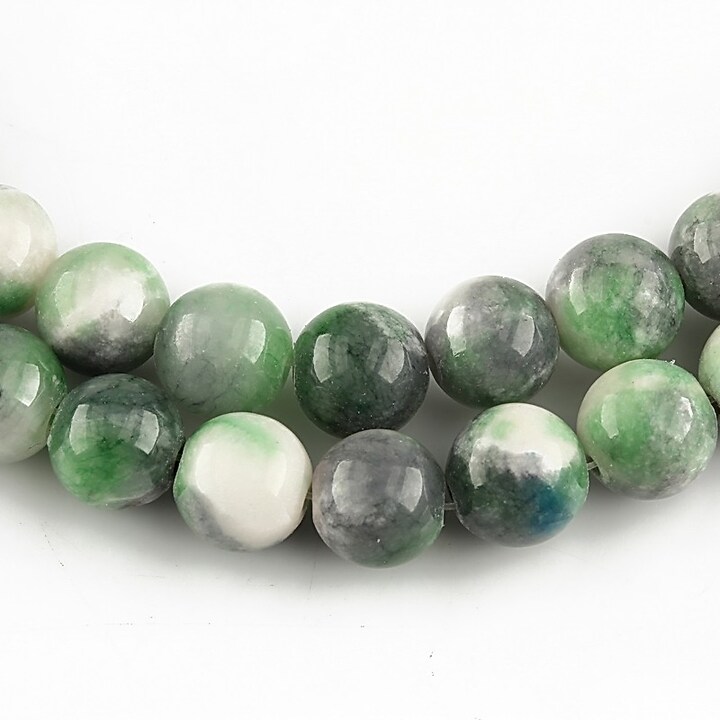 Persian jade sfere 8mm - verde - gri