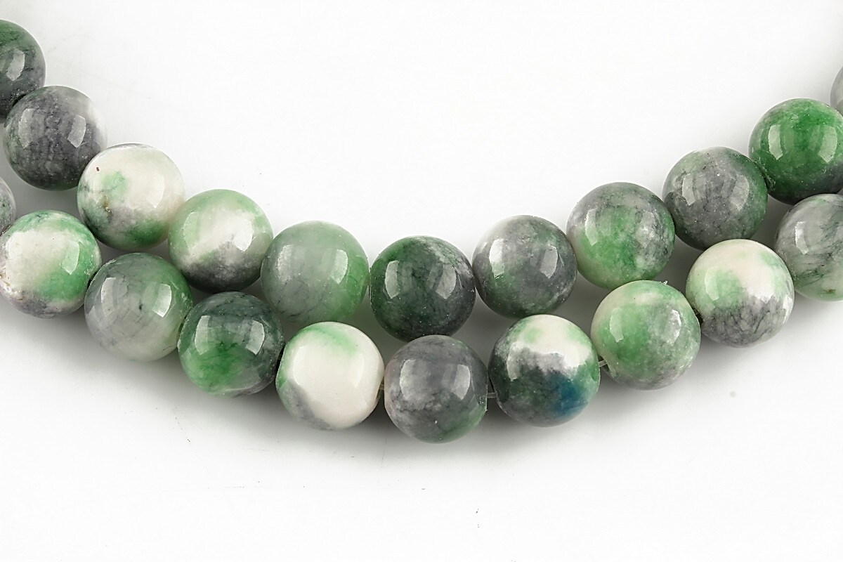 Persian jade sfere 8mm - verde - gri