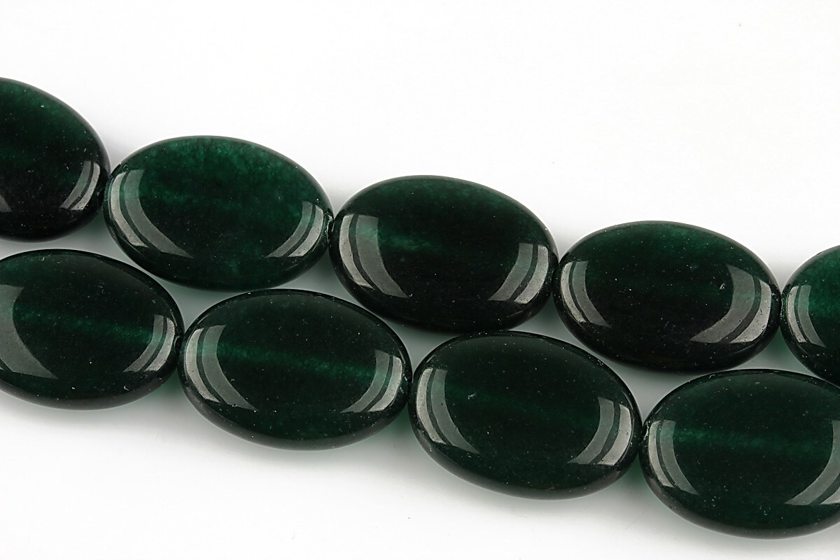 Jad oval 18x13mm - verde