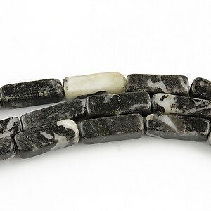 Zebra jasper tub 13-14x4-5mm