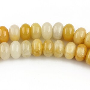 Honey jade rondele 5x8mm