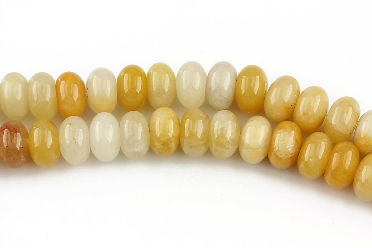 Honey jade rondele 5x8mm