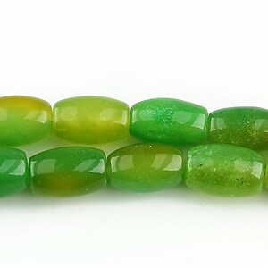 Jad butoias 12x8mm - verde-galben