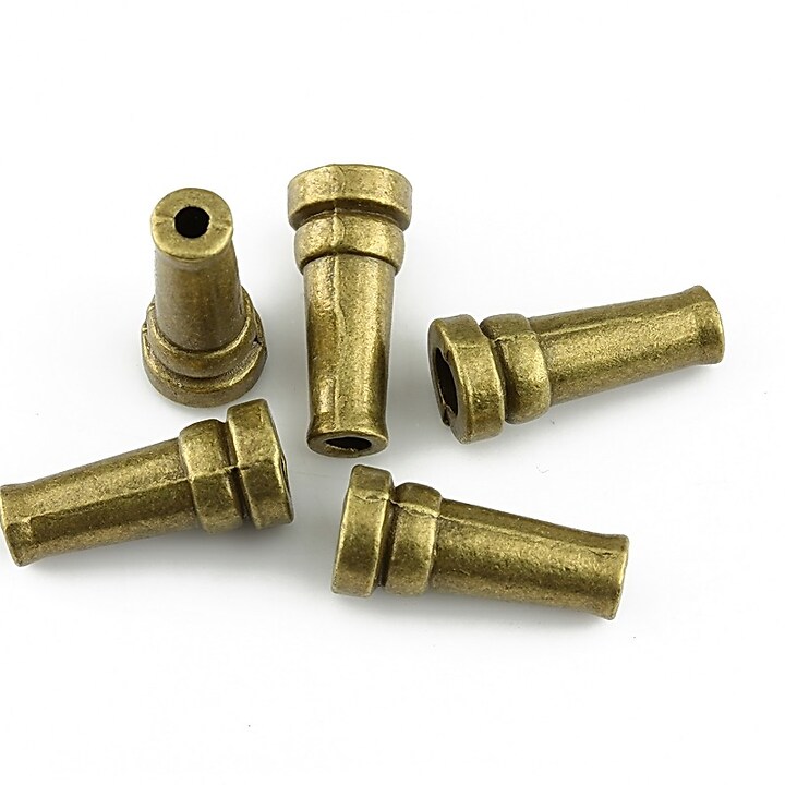 Capacele margele bronz 7x15mm