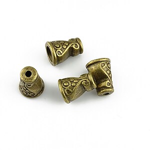 Capacele margele bronz 7x10mm